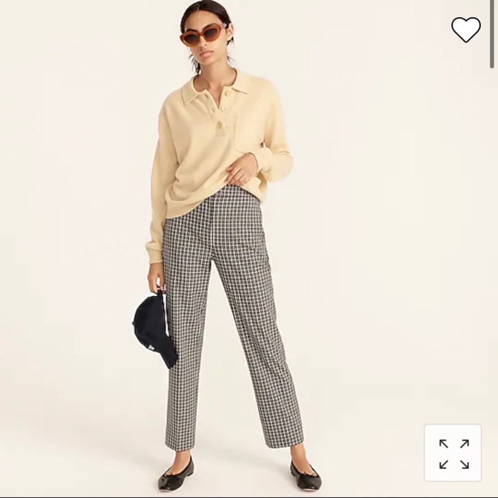 J.crew Pull-on Straight Leg Pant in Check